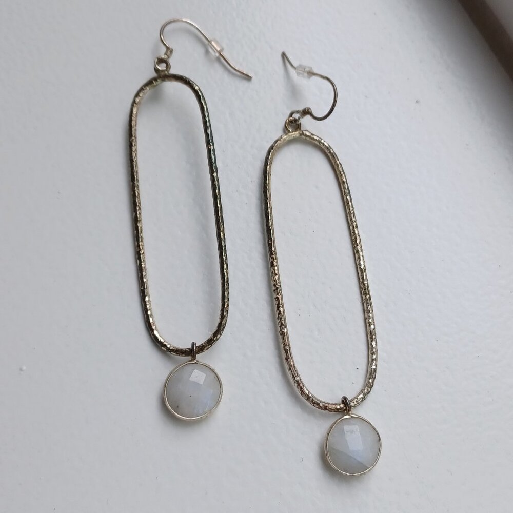 Moonstone drop earrings